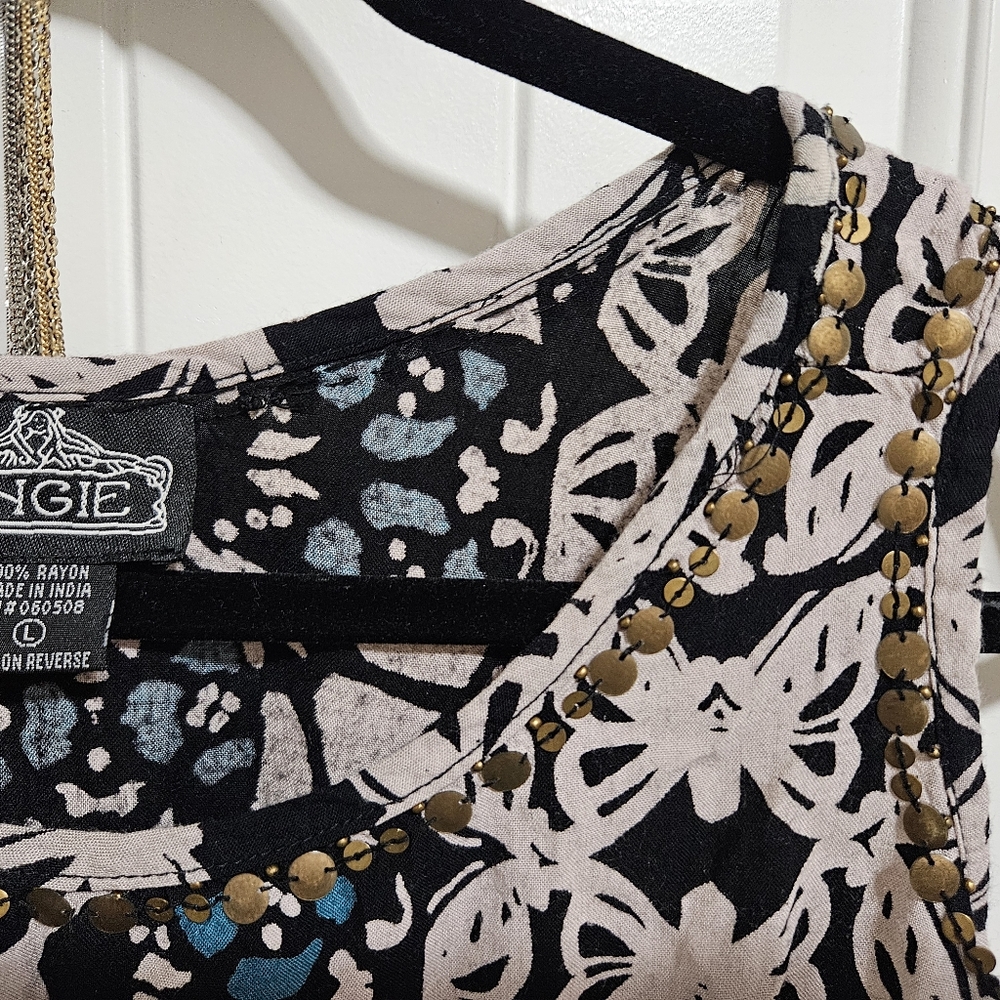 Angie boho tunic or dress L EUC - Picture 7 of 13